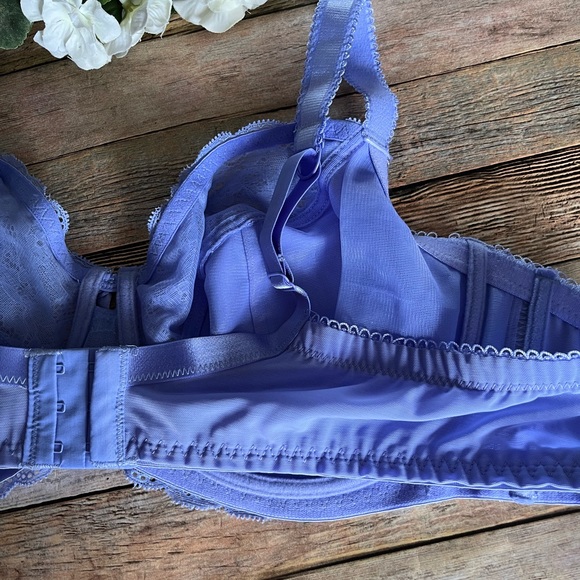AMOUREUSE Women's Plus Size Underwire Lace Bra Size 48B Lavender - Picture 5 of 11